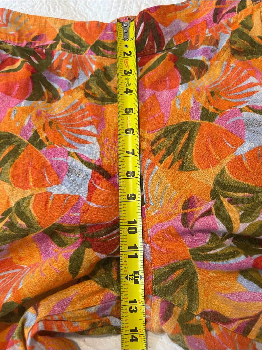 C&C California Orange Tropical Print Wide Leg Pants Size Large - Picture 8 of 9